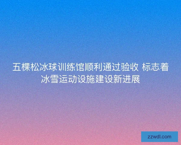 五棵松冰球训练馆顺利通过验收 标志着冰雪运动设施建设新进展